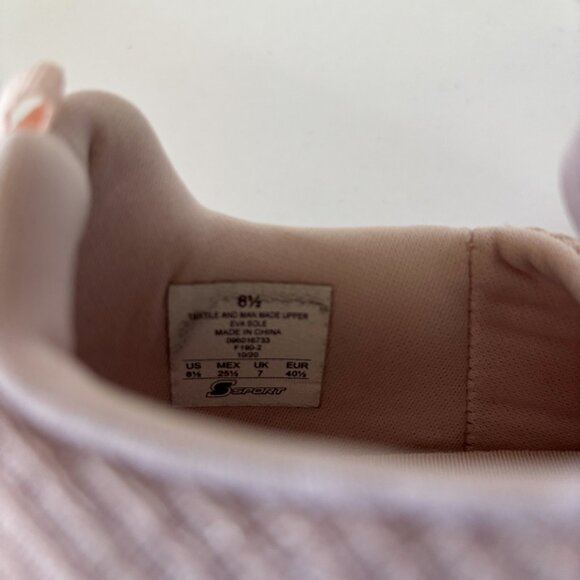 8.5 Charlize Pink Textile Padded Sole Slip On Lace Decor Pull Low Top Sneaker - Picture 9 of 11